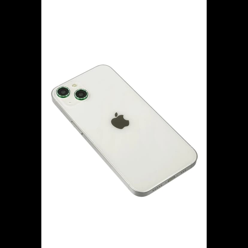 Newface Apple iPhone 14 Diamond Kamera Lens - Yeşil