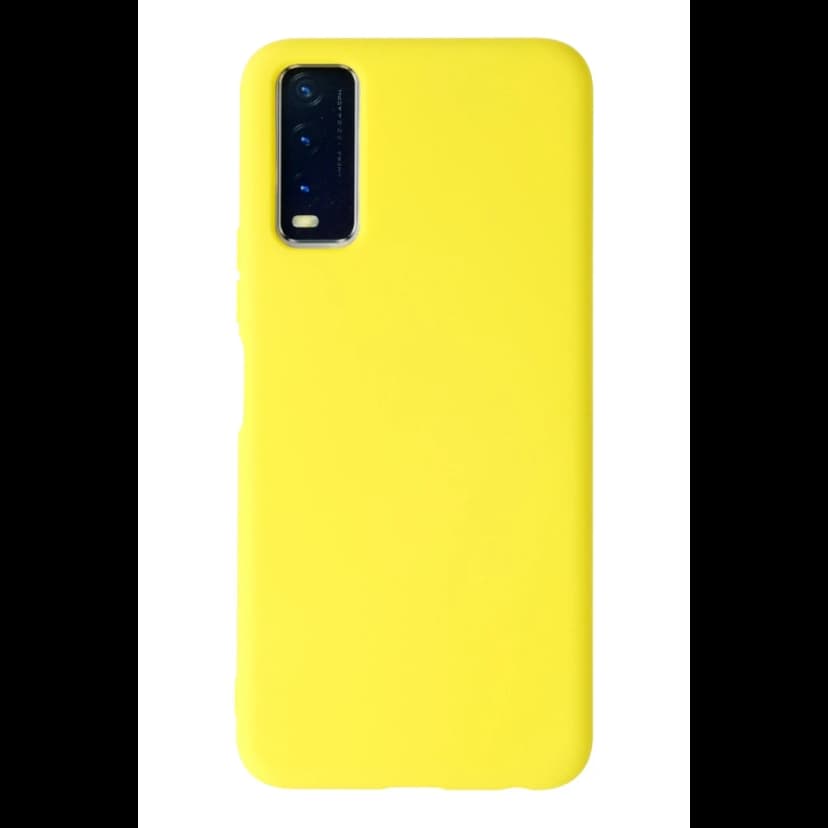 Newface Vivo Y11S Kılıf Nano içi Kadife Silikon - Sarı