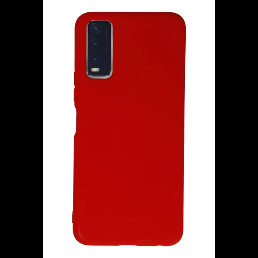 Newface Vivo Y11S Kılıf Nano içi Kadife Silikon - Kırmızı