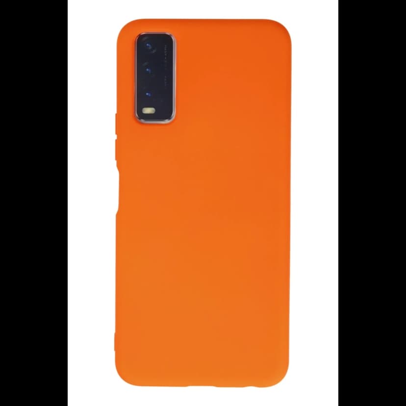 Newface Vivo Y11S Kılıf Nano içi Kadife Silikon - Turuncu