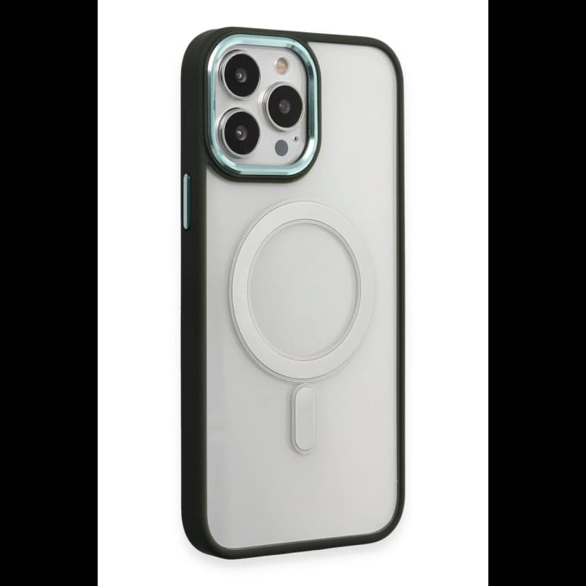 Newface Apple iPhone 15 Pro Kılıf Room Magneticsafe Silikon - Köknar Yeşili