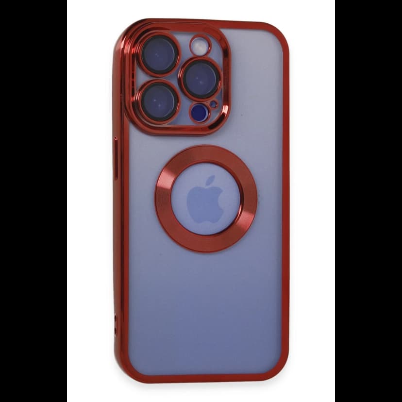Newface Apple iPhone 15 Pro Max Kılıf Slot Silikon - Kırmızı