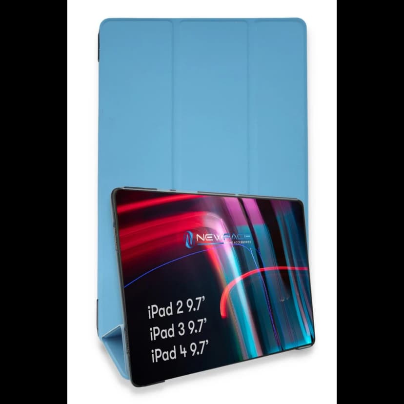 Newface Apple iPad 4 9.7 Kılıf Tablet Smart Kılıf - Mavi