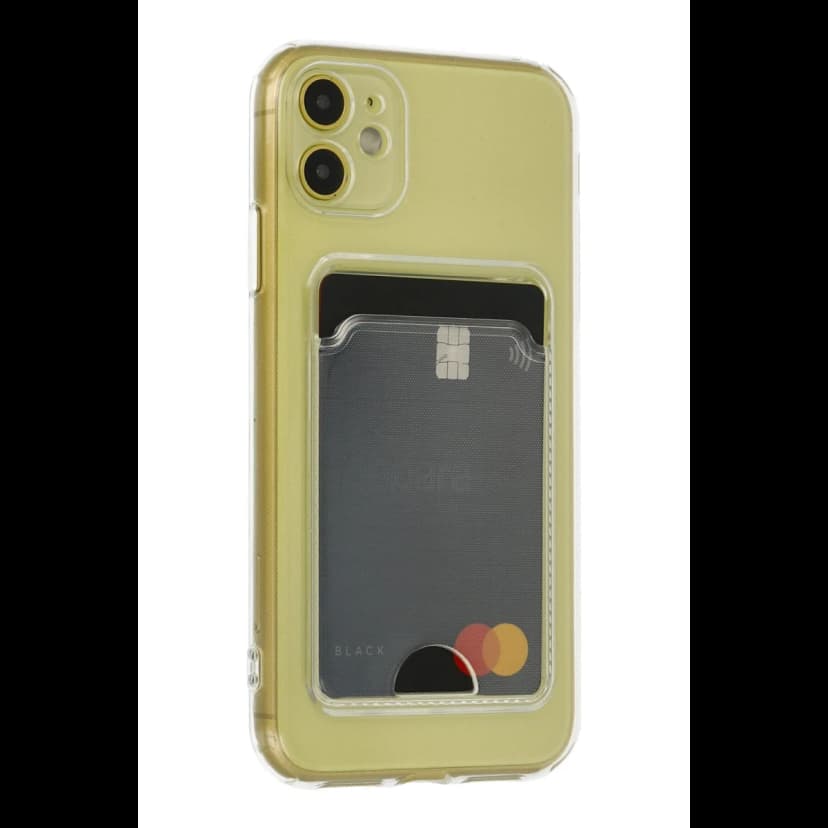 Newface Apple iPhone 11 Kılıf Kart Şeffaf Silikon - Şeffaf