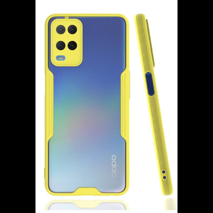 Newface Oppo A54 4G Kılıf Platin Silikon - Sarı