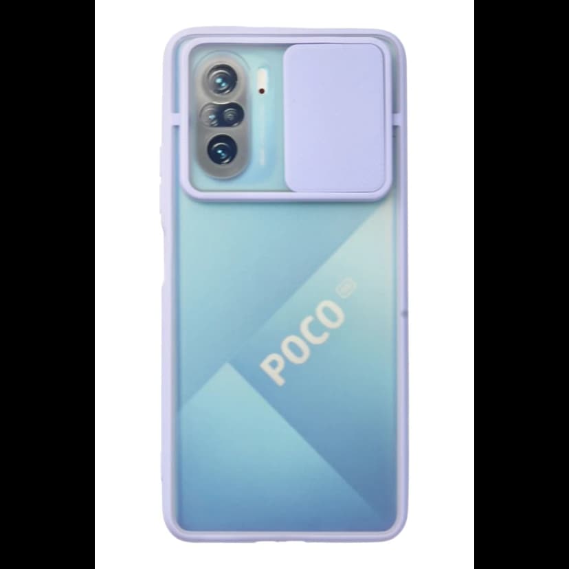 Newface Xiaomi Poco F3 Kılıf Palm Buzlu Kamera Sürgülü Silikon - Lila