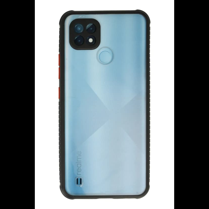 Newface Realme C21 Kılıf Miami Şeffaf Silikon - Siyah