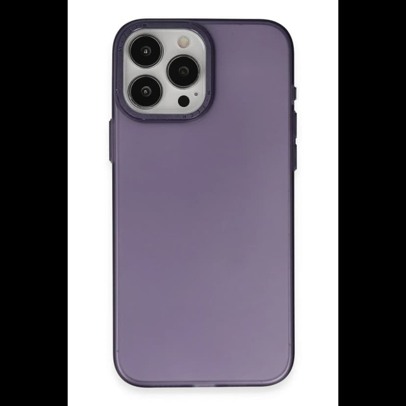 Newface Apple iPhone 15 Pro Max Kılıf Modos Metal Kapak - Derin Mor