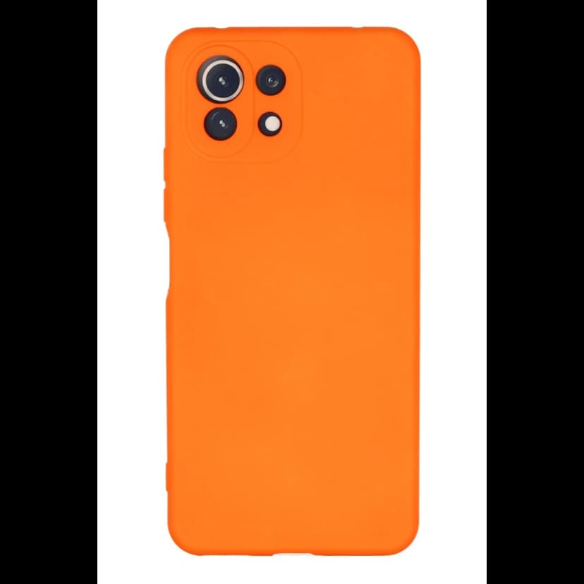 Newface Xiaomi Mİ 11 Lite Kılıf Nano içi Kadife Silikon - Turuncu