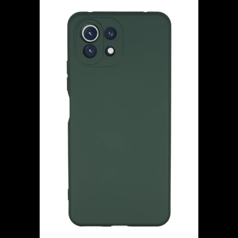 Newface Xiaomi Mİ 11 Lite Kılıf Nano içi Kadife Silikon - Koyu Yeşil