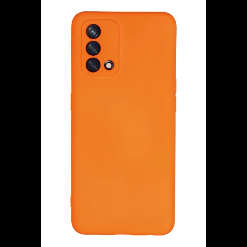 Newface Oppo A74 4G Kılıf Nano içi Kadife Silikon - Turuncu
