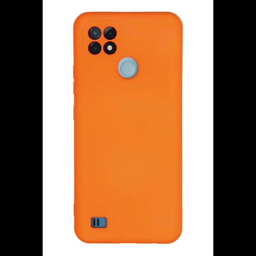 Newface Realme C21 Kılıf Nano içi Kadife Silikon - Turuncu