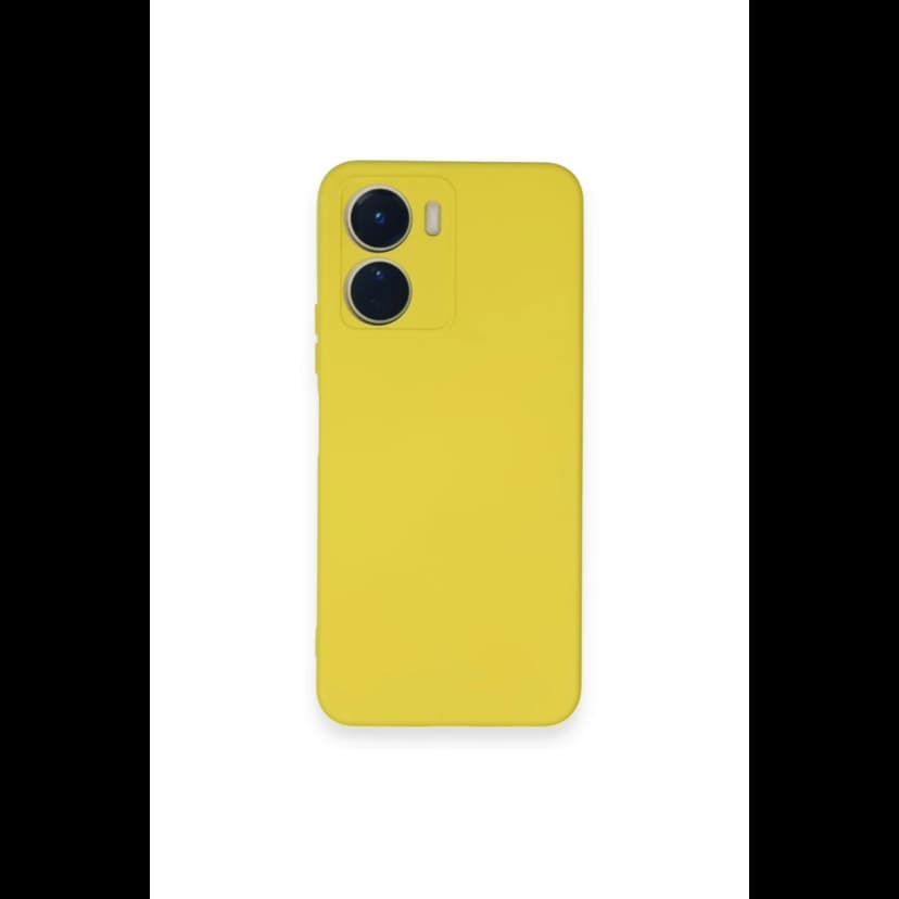 Newface Vivo Y16 Kılıf Nano içi Kadife Silikon - Sarı