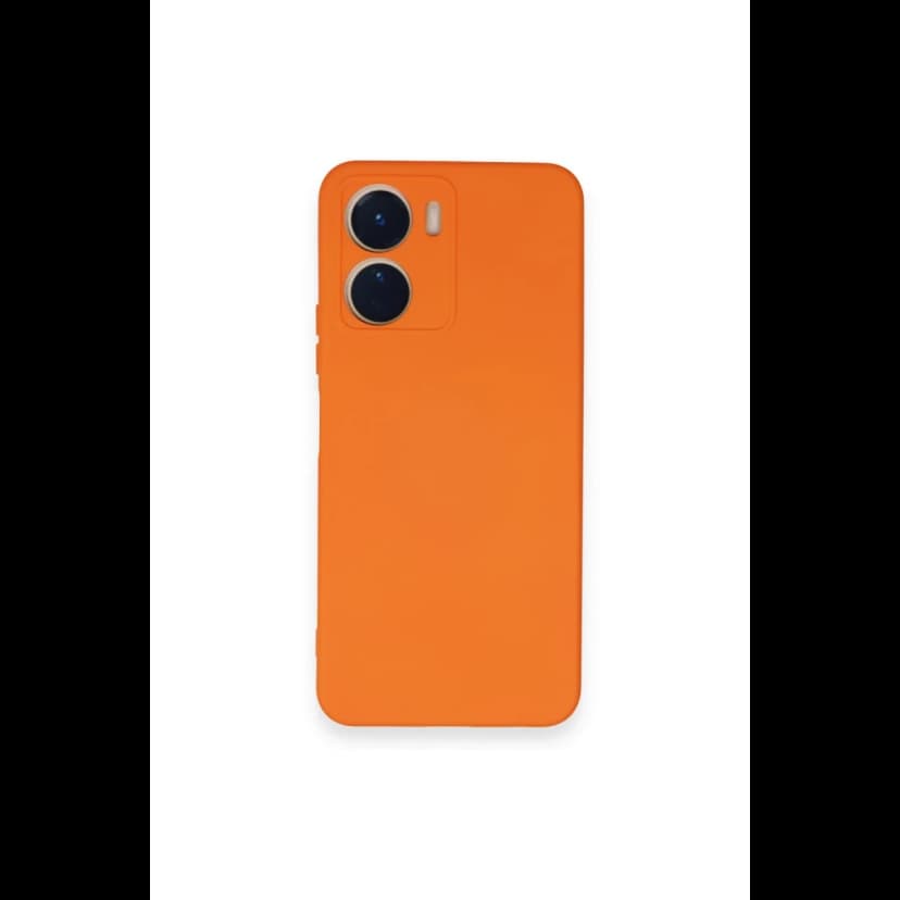 Newface Vivo Y16 Kılıf Nano içi Kadife Silikon - Turuncu