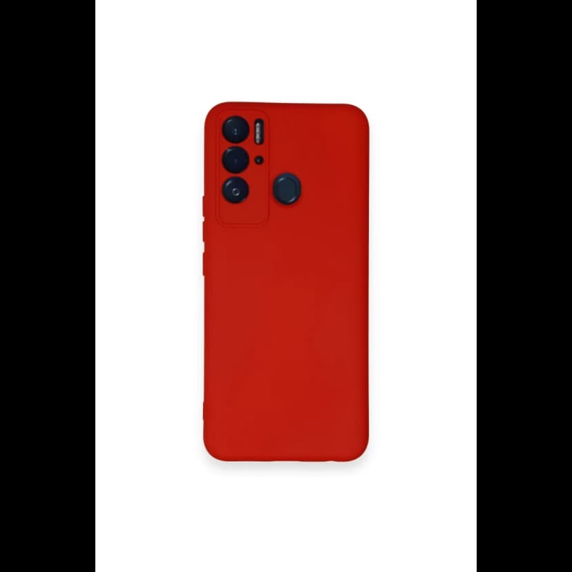 Newface Tecno Pova Neo Kılıf Nano içi Kadife Silikon - Kırmızı
