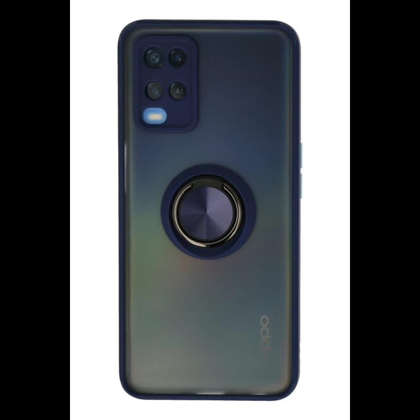 Newface Oppo A54 4G Kılıf Montreal Yüzüklü Silikon Kapak - Lacivert