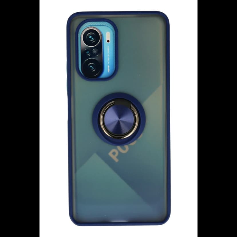 Newface Xiaomi Redmi K40 Kılıf Montreal Yüzüklü Silikon Kapak - Lacivert