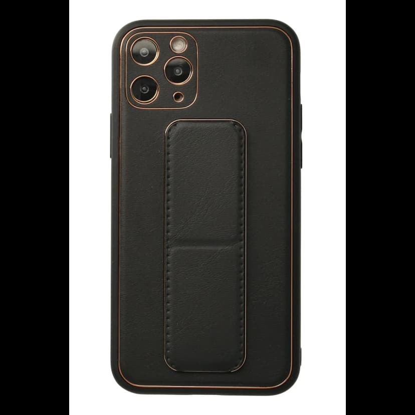 Newface Apple iPhone 11 Pro Kılıf Coco Deri Standlı Kapak - Siyah