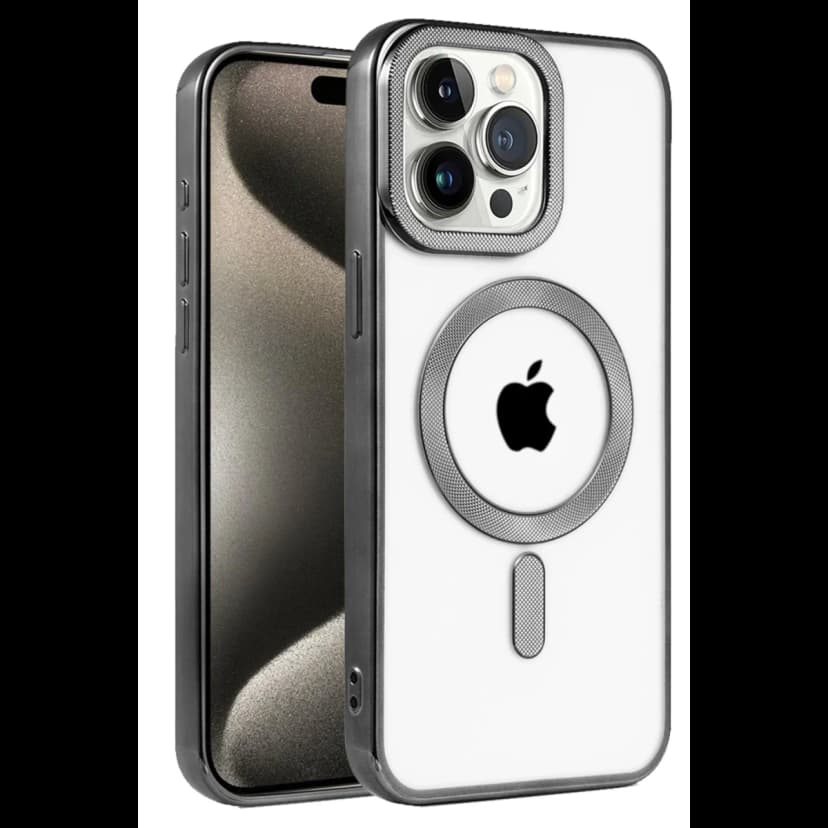 Newface Apple iPhone 14 Pro Max Kılıf Kronos Magsafe Kapak - Siyah