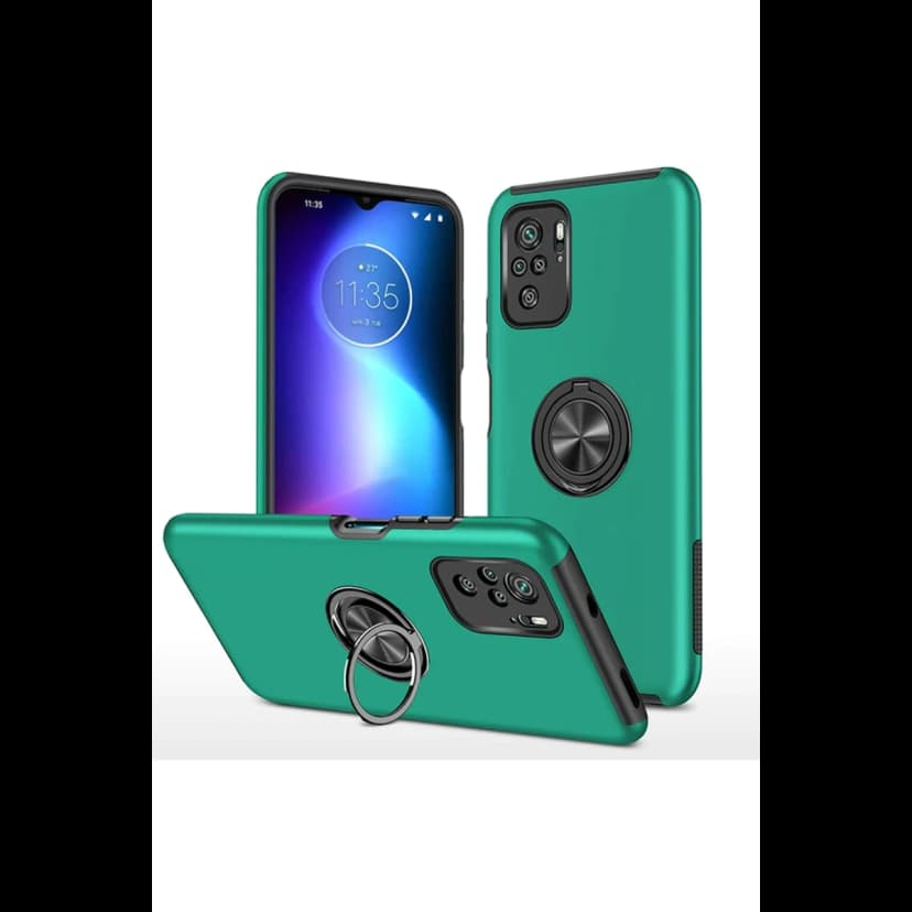 Newface Xiaomi Poco F3 Kılıf Elit Yüzüklü Kapak - Yeşil