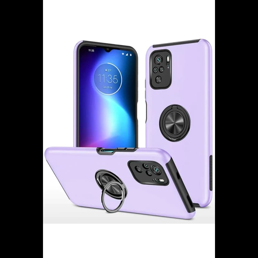 Newface Xiaomi Poco F3 Kılıf Elit Yüzüklü Kapak - Mor