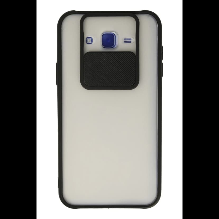 Newface Samsung Galaxy J7 Kılıf Palm Buzlu Kamera Sürgülü Silikon - Siyah