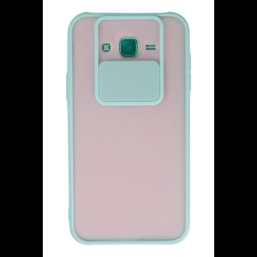 Newface Samsung Galaxy J7 Kılıf Palm Buzlu Kamera Sürgülü Silikon - Turkuaz