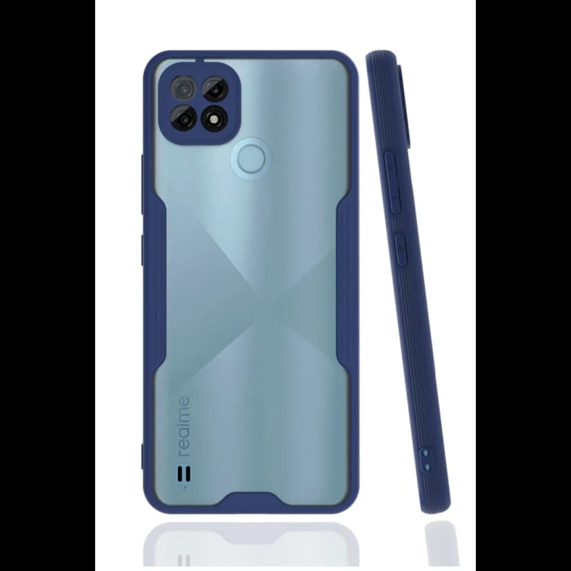 Newface Realme C21 Kılıf Platin Silikon - Lacivert