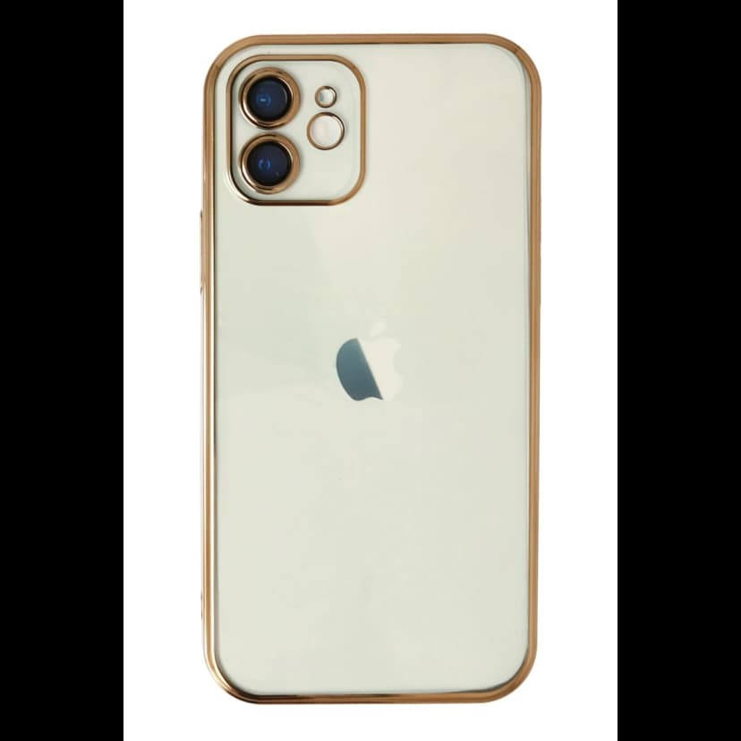 Newface Apple iPhone 12 Kılıf Razer Lensli Silikon - Gold