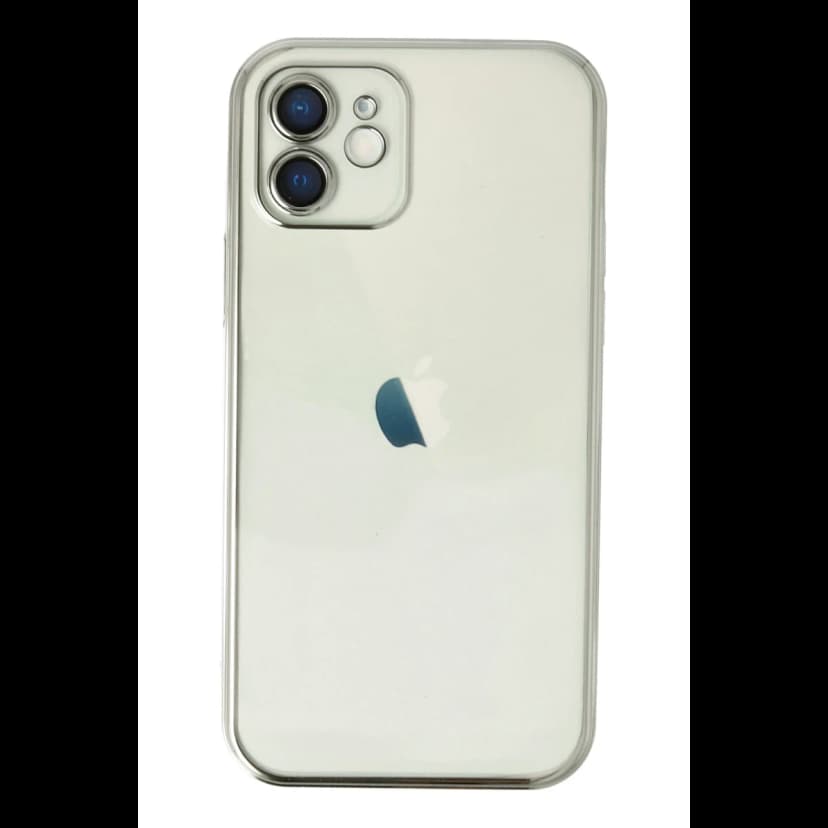 Newface Apple iPhone 12 Kılıf Razer Lensli Silikon - Gümüş