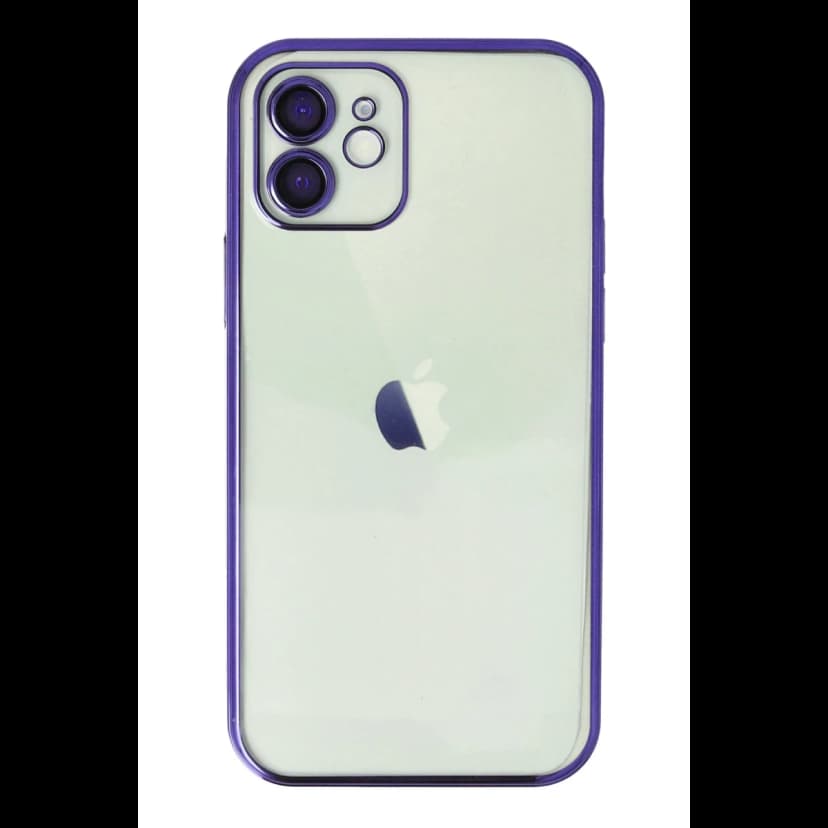 Newface Apple iPhone 12 Kılıf Razer Lensli Silikon - Mor