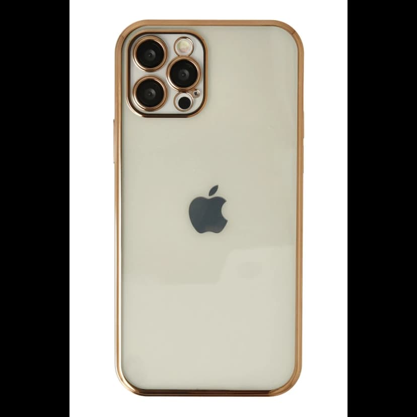 Newface Apple iPhone 12 Pro Kılıf Razer Lensli Silikon - Gold