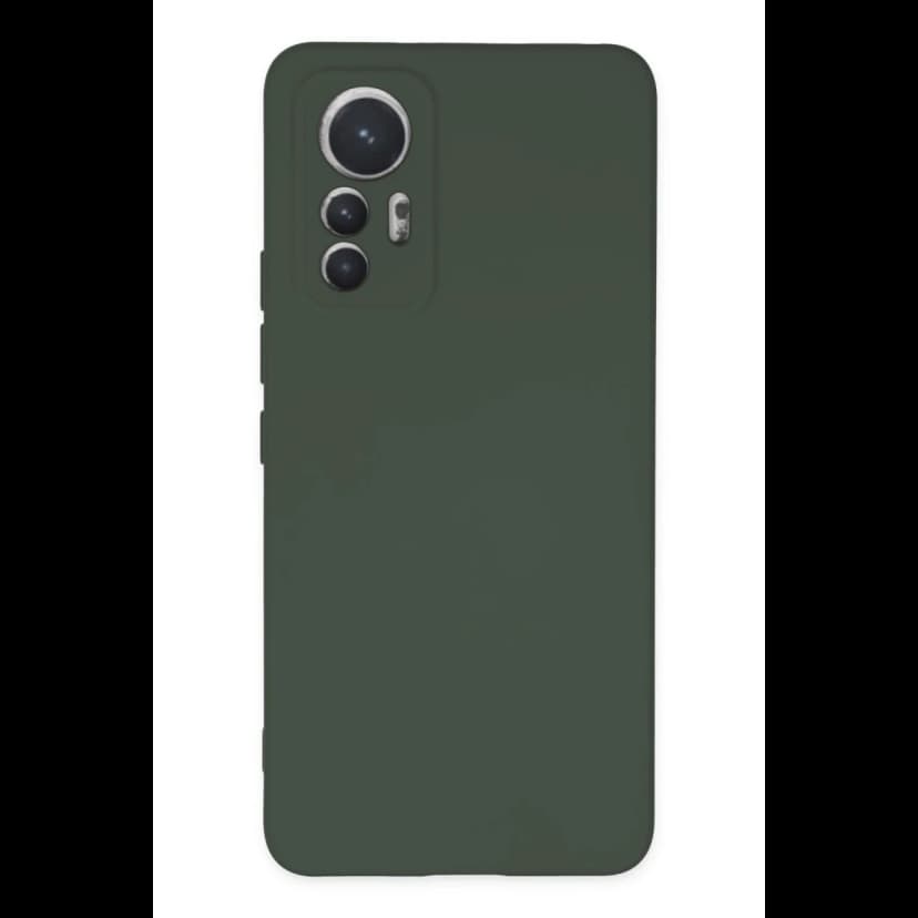 Newface Xiaomi Mi 12 Lite Kılıf Nano içi Kadife Silikon - Koyu Yeşil
