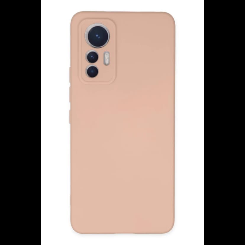 Newface Xiaomi Mi 12 Lite Kılıf Nano içi Kadife Silikon - Pudra