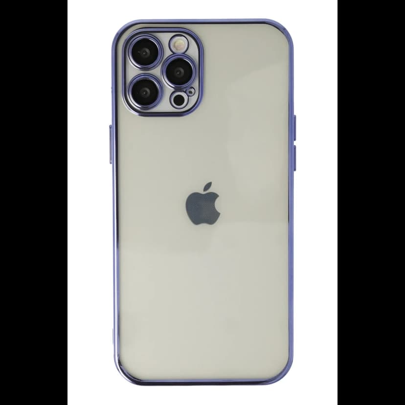 Newface Apple iPhone 12 Pro Max Kılıf Razer Lensli Silikon - Mor