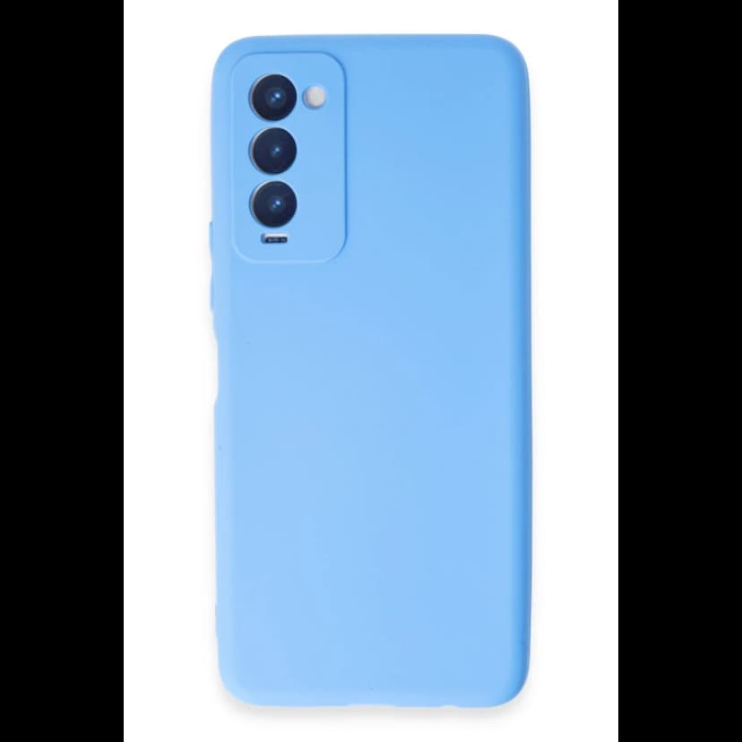 Newface Tecno Camon 18 Kılıf First Silikon - Mavi
