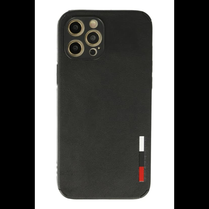 Newface Apple iPhone 12 Pro Max Kılıf Loop Deri Silikon - Siyah
