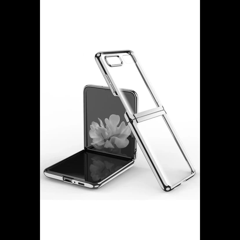 Newface Samsung Galaxy Z Flip 4 Kılıf Fold Element Kapak - Gümüş