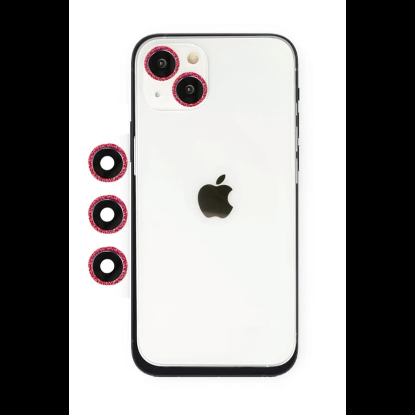 Newface Apple iPhone 14 Shine Kamera Lens - Kırmızı