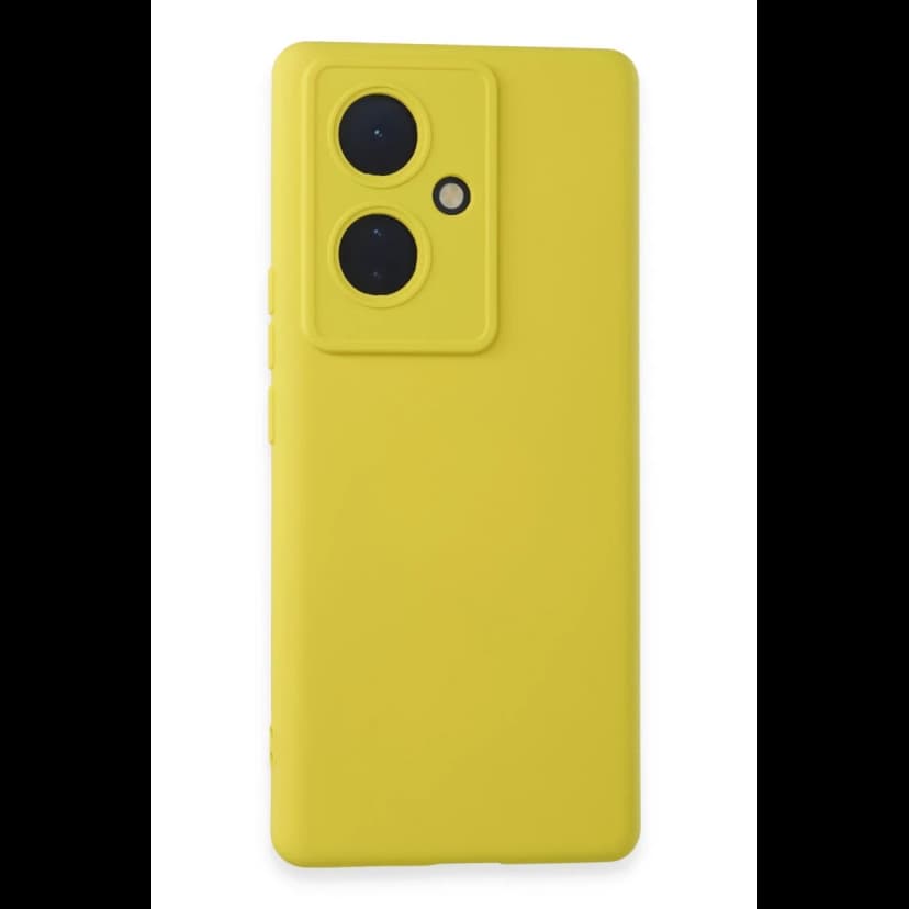 Newface Vivo V29 Lite Kılıf Nano içi Kadife Silikon - Sarı
