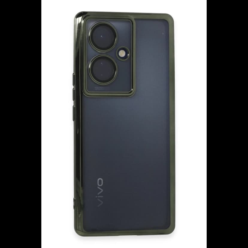 Newface Vivo V29 Lite Kılıf Razer Lensli Silikon - Yeşil