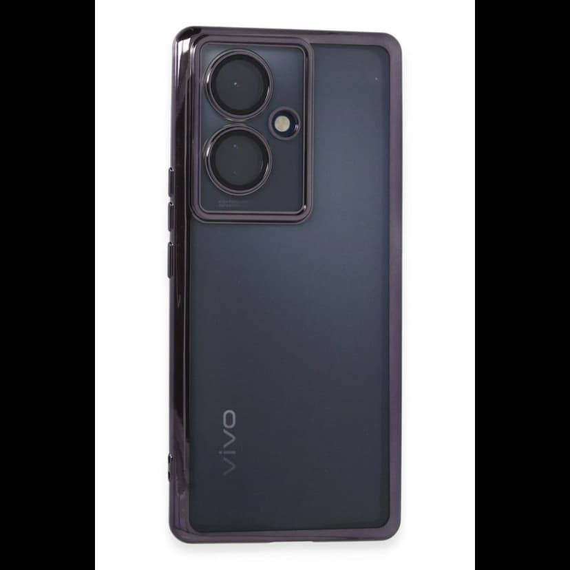 Newface Vivo V29 Lite Kılıf Razer Lensli Silikon - Mor