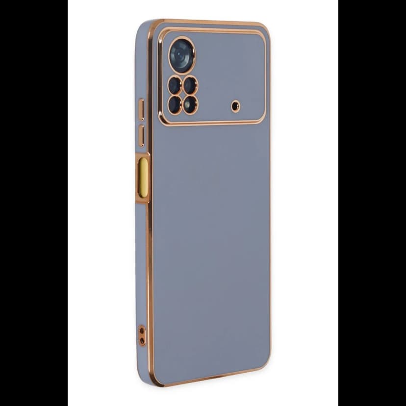 Newface Xiaomi Poco X4 Pro 5G Kılıf Volet Silikon - Mavi