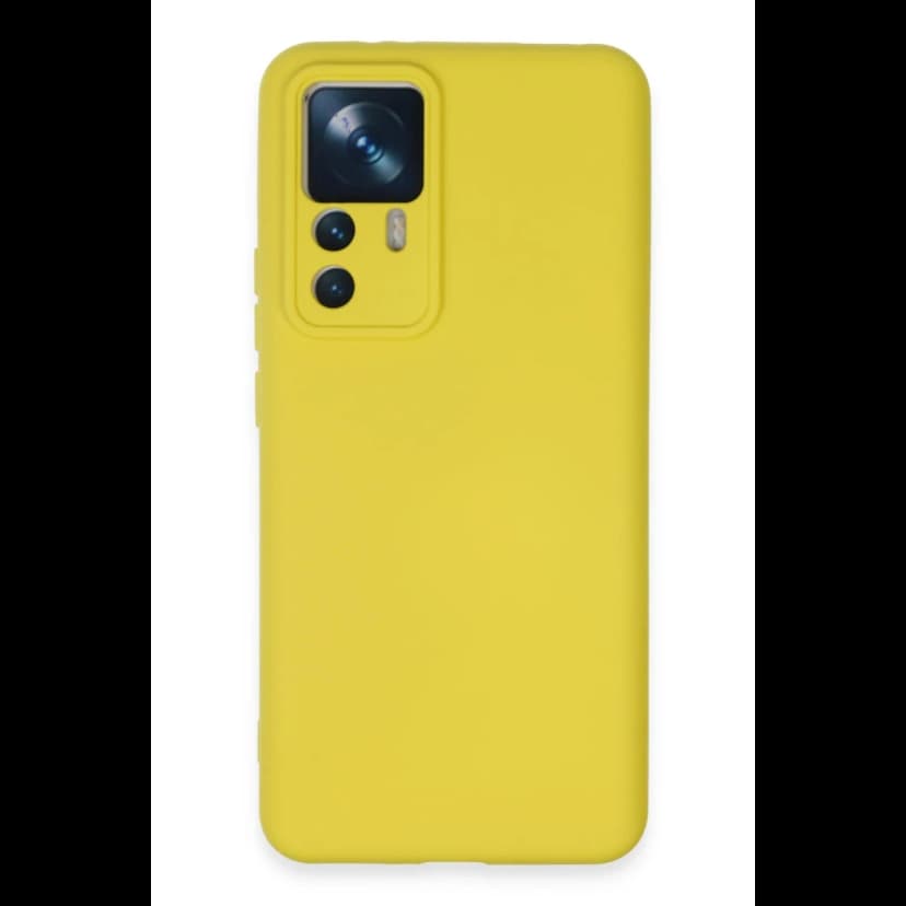 Newface Xiaomi Mi 12T Pro Kılıf Nano içi Kadife Silikon - Sarı