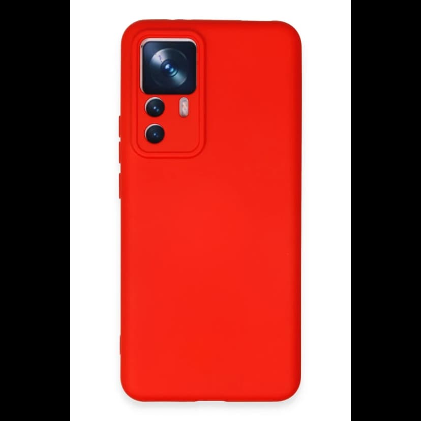 Newface Xiaomi Mi 12T Pro Kılıf Nano içi Kadife Silikon - Kırmızı