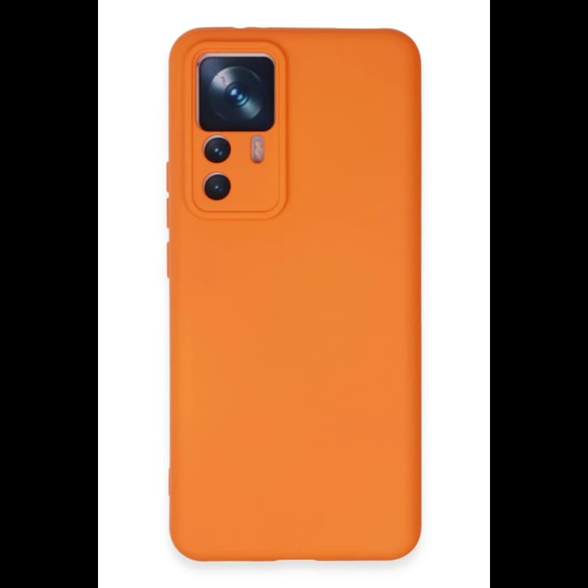 Newface Xiaomi Mi 12T Pro Kılıf Nano içi Kadife Silikon - Turuncu