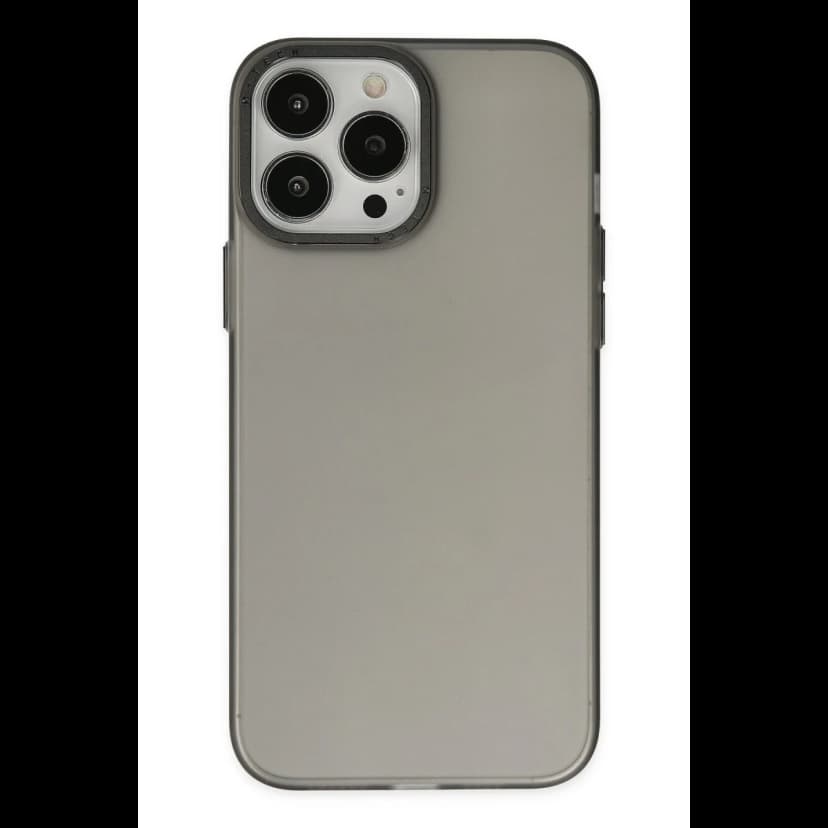 Newface Apple iPhone 14 Pro Max Kılıf Modos Metal Kapak - Siyah