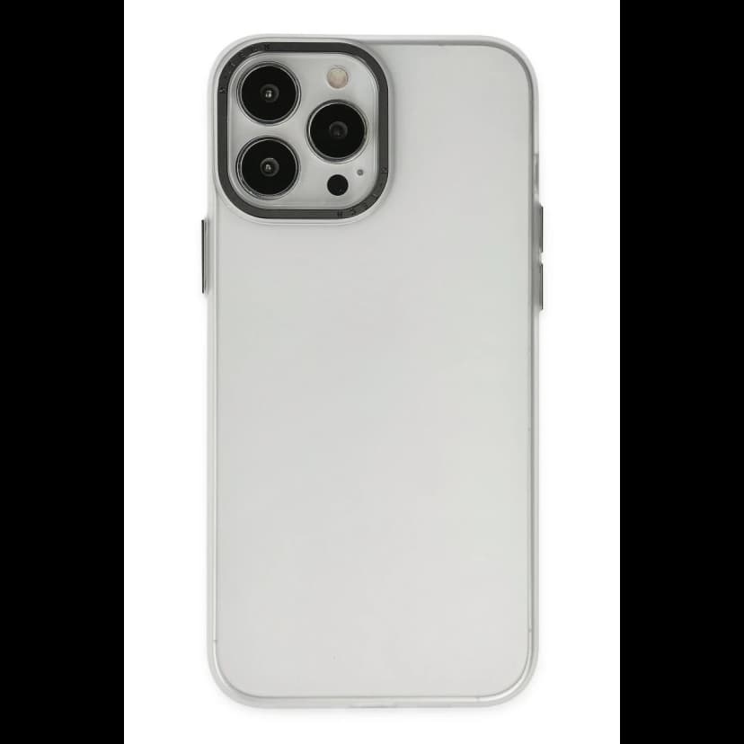 Newface Apple iPhone 13 Pro Max Kılıf Modos Metal Kapak - Şeffaf
