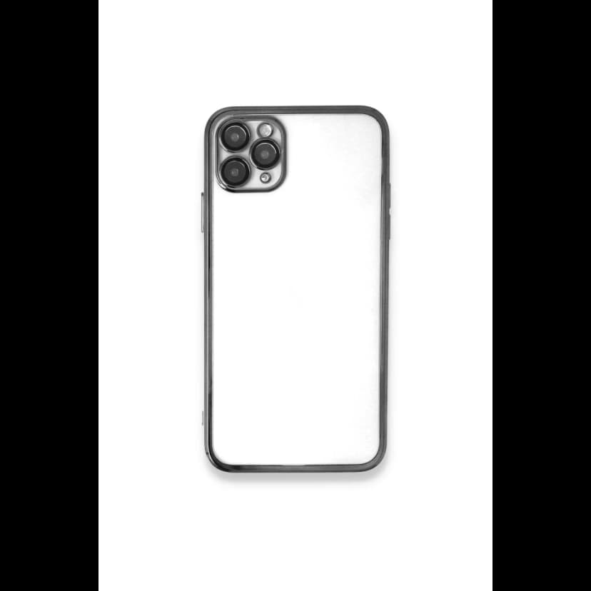 Newface Apple iPhone 11 Pro Kılıf Razer Lensli Silikon - Gümüş