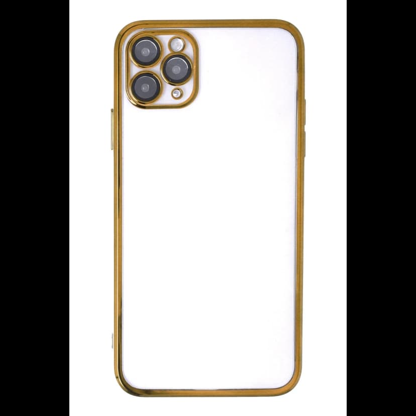 Newface Apple iPhone 11 Pro Max Kılıf Razer Lensli Silikon - Gold